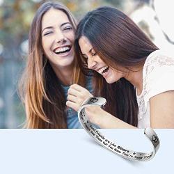 NEWNOVE Good Friends are Like Stars - Funny Best Friend Birthday Gifts - Friendship Present Idea for Women, Sister, Coworker, BFF, Female, Her - Stainless Steel Cuff Bracelet