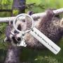 PENQI Raccoon Jewelry Raccoon Key Ring My Spirit Animal is a Raccoon Keychain Raccoon Lover Gift Animal Lover Gift Jewelry