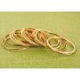 Touchstone New Golden Bangle Collection Indian Bollywood Traditional Yellow Rhinestone Plain Golden Designer Jewelry Bangle Bracelets Set of 20. in Antique Gold Tone for Women.