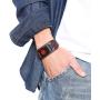 MPRAINBOW Personalized Custom Leather Medical Alert ID Bracelet for Men,Stainless Steel Emergency ICE Custom Plate with Adjustable Wide Genuine Leather Wristband,6.7-8.7 Inch