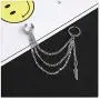 Vintage Tassel Ear Cuff Crawler Climber Earring for Women Girls Men Stainless Steel Cartilage Small Hoop Wrap Vine Clip on Feather Leaf Multi Layered Chain Drop Fashion Jewelry One Piece Vintage Tassel Ear Cuff Crawler Climber Earring for Women Girls Men Stainless Steel Cartilage Small Hoop Wrap Vine Clip on Feather Leaf Multi Layered Chain Drop Fashion Jewelry One Piece