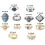 PANTIDE 48Pcs Vintage Boho Knuckle Rings Set Stackable Finger Rings Midi Rings for Women Girls Trendy Bohemian Hollow Carved Flowers Gold&Silver Rings Crystal Joint Rings Jewelry with Storage Bag
