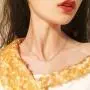 @MintSwag-Yang 14k Gold Plated Stainless Steel Pendant Necklace/Rose Gold Necklace for Women Girls
