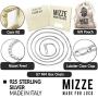 MIZZE Made for Luck 19''-20''-22''-24'' Inch Length 0.7 MM Italian Made Sterling Silver Box Chain with Lobster Or Spring Ring Clasp for Men & Women, Nickel Free and Includes Jewelry Care Kit