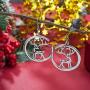Cute Silver Christmas Reindeer Piercing Dangle Earrings, Holiday Party Drop Earrings, Christmas Gift Idea, Thanksgiving Themed Earrings, Cute Christmas Costume Jewelry for Women Girls