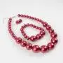 KOSMOS-LI Womens Large Big Simulated Pearl Statement 19'' Necklace Bracelet and Earrings Jewelry Set