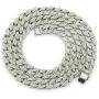 Nanafast Cuban Chain Necklace Hip Hop Iced Out Rhinestone Choker Necklace for Men Women Fashion Hip Hop Jewelry 16-30 Inch