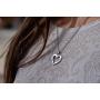 Silver Pendant Love Necklace Follow Your Heart - Jewelry Gift for Girlfriend/Daughter/BFF - Valentines Day Edition