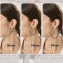 Statement Hoop Earrings for Women, 316L Stainless Steel Round/Star/Heart Big Hoop Earrings, Gift for Her (with Gift Box)