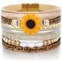 DESIMTION Sunflower Gifts for Teen Girls Tree of Life Jewelry Inspirational Leather Wrap Friendship Bracelets Gifts for Bestfriend Women DESIMTION Sunflower Gifts for Teen Girls Tree of Life Jewelry Inspirational Leather Wrap Friendship Bracelets Gifts for Bestfriend Women