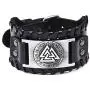 TURTLEDOVE Viking Bracelet Norse Valknut - Nordic Bracelet with Medieval Futhark Rune - Celtic Pagan Jewelry of Amulet TURTLEDOVE Viking Bracelet Norse Valknut - Nordic Bracelet with Medieval Futhark Rune - Celtic Pagan Jewelry of Amulet