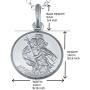 Sterling Silver St Christopher Pendant with 18'' Silver Chain and Gift Box
