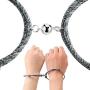 ULATREE Magnetic Couples Bracelets Custom Bracelets Rope Braided Matching Bracelets for Couples Custom Name Magnetic Bracelets for Couples Gift for His and Her Bracelets