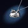 YSAHan Lovely Cat Angel Urn Necklace for Ashes Animal Pet Cremation Memorial Pendant Stainless Steel Keepsake Jewelry with Fill Kit
