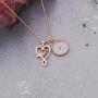 KUIYAI Mustard Seed Necklace Faith Love Heart Pendant Necklace Faith Charm with Mustard Seed Religious Jewelry Inspirational Christian Gift
