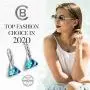 Chic Bijoux Drop and Dangle Earrings for Women with Leverback - Made with 925 Sterling Silver and Swarovski Crystals - Hypoallergenic, Gift for Mom Chic Bijoux Drop and Dangle Earrings for Women with Leverback - Made with 925 Sterling Silver and Swarovski Crystals - Hypoallergenic, Gift for Mom