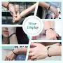 FaithHeart Personalized Mens ID Bracelets, Braided Leather Cord Wristband, Customized Beads Identification Bracelet Length 18-22CM with Delicate Packaging FaithHeart Personalized Mens ID Bracelets, Braided Leather Cord Wristband, Customized Beads Identification Bracelet Length 18-22CM with Delicate Packaging