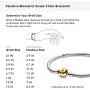 PANDORA Jewelry Moments Snake Chain Charm Sterling Silver and 14K Yellow Gold Bracelet