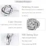 Lovans Jewelry Set 925 Silver Forever Love Crystal Cubic Zirconia Stud Earrings Ring Necklace Jewelry Set Bridal Gifts for Women Wedding