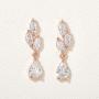 SWEETV Crystal Wedding Bridal Earrings for Women Brides, Wedding Bridesmaid Jewelry Gift, Cubic Zirconia Drop Earrings for Prom Pageant or Daily Wear