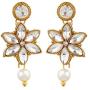 Saissa Kundan Pearl Choker Indian Necklace Earrings Jewelry Set for Girls and Women