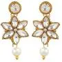 Saissa Kundan Pearl Choker Indian Necklace Earrings Jewelry Set for Girls and Women