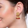 Efulgenz Indian Bollywood Faux Pearl Crystal Kundan Rhinestone Wedding Jhumka Jhumki Dangle Earrings Jewelry Set