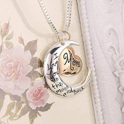ORANGELOVE 18K White Gold Plated Love Words Engraved Hypoallergenic Pendent Necklace Gift for Women