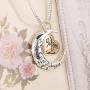 ORANGELOVE 18K White Gold Plated Love Words Engraved Hypoallergenic Pendent Necklace Gift for Women