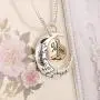 ORANGELOVE 18K White Gold Plated Love Words Engraved Hypoallergenic Pendent Necklace Gift for Women