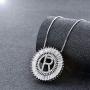 HOTIE Silver Plated A-Z Alphabet Pendant Letter Initial Necklace for Women