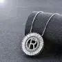 HOTIE Silver Plated A-Z Alphabet Pendant Letter Initial Necklace for Women HOTIE Silver Plated A-Z Alphabet Pendant Letter Initial Necklace for Women