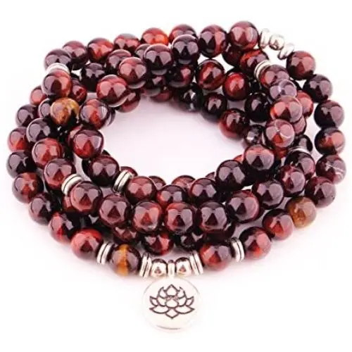 GVUSMIL 108 Mala Beads Tiger Eye Stone Bracelet Necklace for Sport Yoga Charm Gemstone Jewelry for Women Men… GVUSMIL 108 Mala Beads Tiger Eye Stone Bracelet Necklace for Sport Yoga Charm Gemstone Jewelry for Women Men…