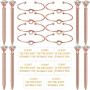 Hicarer 24 Pieces Bridesmaid Proposal Accessory Rose Gold Love Knot Bracelets, Rose Gold Crystal Diamond Pen, Bridesmaid Cards for Women Girls Wedding