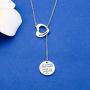 FAADBUK in Memory of Loved Dad Mom Grandpa Grandma Necklace A Piece of My Heart Lives in Heaven Jewelry Lariat Y Necklace Sympathy Loss Gift