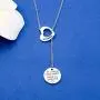 FAADBUK in Memory of Loved Dad Mom Grandpa Grandma Necklace A Piece of My Heart Lives in Heaven Jewelry Lariat Y Necklace Sympathy Loss Gift