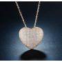 Barzel 18K Gold Plated Cubic Zirconia Heart Pendant Necklace