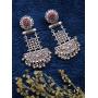 Crunchy Fashion Bollywood Jewellery Traditional Ethnic Bridal Bride Wedding Bridesmaid Oxidised Silver Tribal Boho Indian Earrings Jewelry For Women