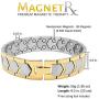 MagnetRX® Ultra Strength Magnetic Bracelet - Arthritis Pain Relief & Carpal Tunnel Relief Magnetic Therapy Bracelets for Men - Adjustable with Sizing Tool (Silver & Gold) MagnetRX® Ultra Strength Magnetic Bracelet - Arthritis Pain Relief & Carpal Tunnel Relief Magnetic Therapy Bracelets for Men - Adjustable with Sizing Tool (Silver & Gold)
