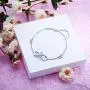 Sterling Silver Mother and Child Infinite Bracelets for Women Birthday Mothers Day Jewelry Gift for Mom Wife Daughter Aunt