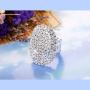 Sllaiss Rhinestone Bridal Jewelry Set for Women Sparkling Rhinestone Stretch Bracelet Ring Dangle Tassel Earrings Set Costume Jewelry