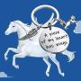 POTIY Horse Memory Gift in Memory of Horse Jewelry A Piece of My Heart Has Wings Pet Pony Mourning Loss Keychain Sympathy Gift Horse Memory Keepsake