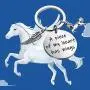 POTIY Horse Memory Gift in Memory of Horse Jewelry A Piece of My Heart Has Wings Pet Pony Mourning Loss Keychain Sympathy Gift Horse Memory Keepsake