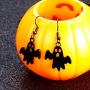Halloween Black Ghost Earrings Skull Bat Hook Tassel Christmas Jewelry Earring Halloween Handcraft Costume Accessories Jewelry for Women Girls.