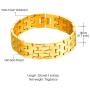 U7 Men Wrist Link Bracelet Pumk Jewelry Stainless Steel 15MM Chunky Chain Bracelet Wristband, with Detaching Device