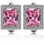 Uloveido Womens Fashion Created Mystic Topaz Big Emerald Cut Pendant Necklace Clip on Stud Earrings Solitaire Ring Set Rainbow Crystal Wedding Jewelry Set Gift T483 Uloveido Womens Fashion Created Mystic Topaz Big Emerald Cut Pendant Necklace Clip on Stud Earrings Solitaire Ring Set Rainbow Crystal Wedding Jewelry Set Gift T483