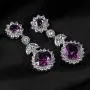 SWEETV Elegant Wedding Bridal Earrings for brides,bridesmaid- Cubic Zirconia Crystal Dangle Earrings for Womens Party Prom Pageant