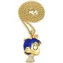 GWOOD L Uzi Cartoon Crystal Rhinestone Pendant Necklace