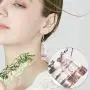 ANDPAI 6 Pairs Handmade Unique Multicolor Dried Flowers Wish Glass Bottle Dangle Drop Earrings Set for Women Girl Party Jewelry Valentines Day Gift