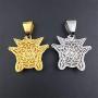ICE JEWELRY Hip Hop Iced Out 18K Gold Plated Micro Paved Simulated Diamond Gengar Pendant Necklace Rope Chain